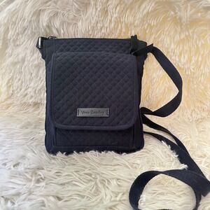 Vera Bradley Quilted RFID Mini Hipster Crossbody Bag in Navy Blue